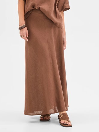 European linen seam detail skirt