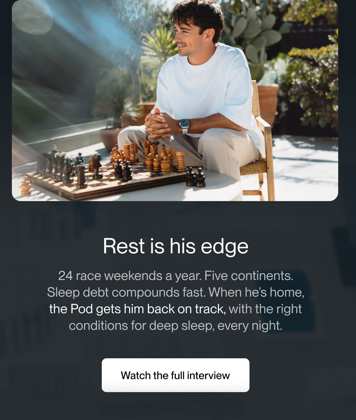 Rest is his edge
