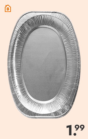 Serveerschaal aluminium voor 1.99