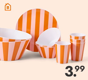 Kunstof servies Summertime voor 3.99