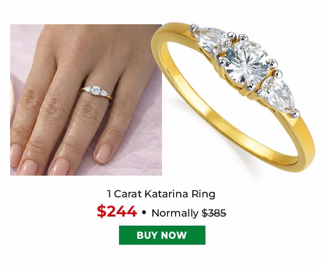 1 Carat Katarina Ring Gold Clad