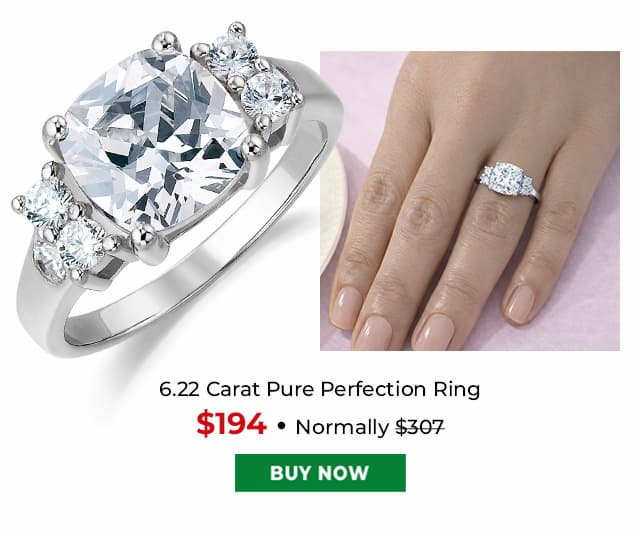 6 22 Carat Pure Perfection Ring Platinum Clad