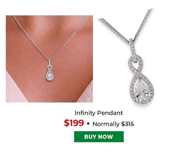 Infinity Pendant Platinum Clad