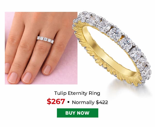 Tulip Eternity Ring Gold Clad