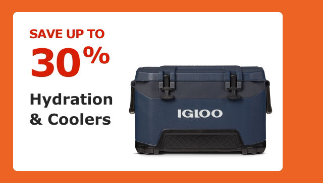 Save up to 30%. Hydration & Coolers.