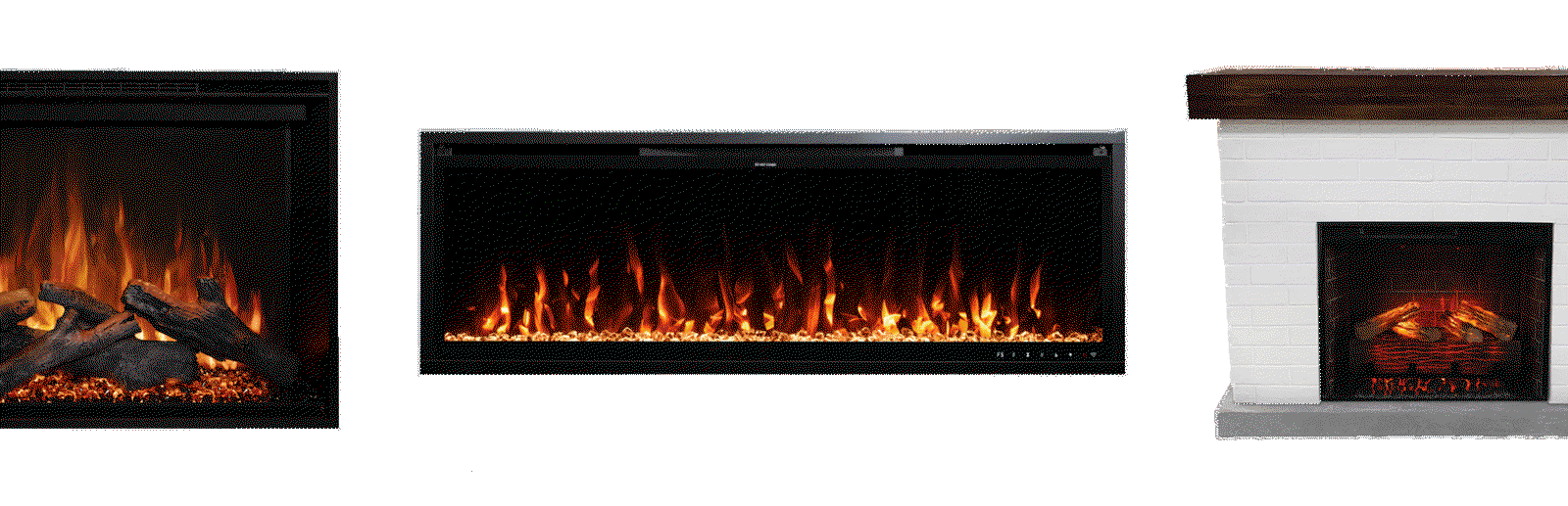 Carousel of electric fireplaces