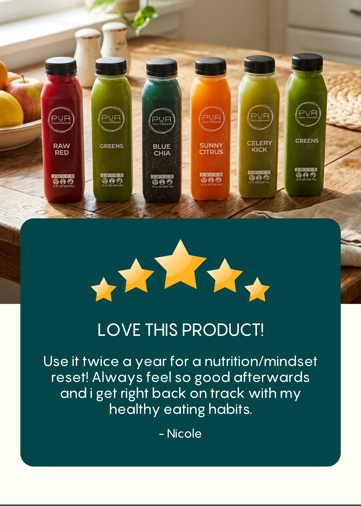 'Love this product!' - Nicole