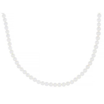 Genusis™ White Cultured Freshwater Pearl Rhodium Over Sterling Silver 18 Inch Strand Necklace