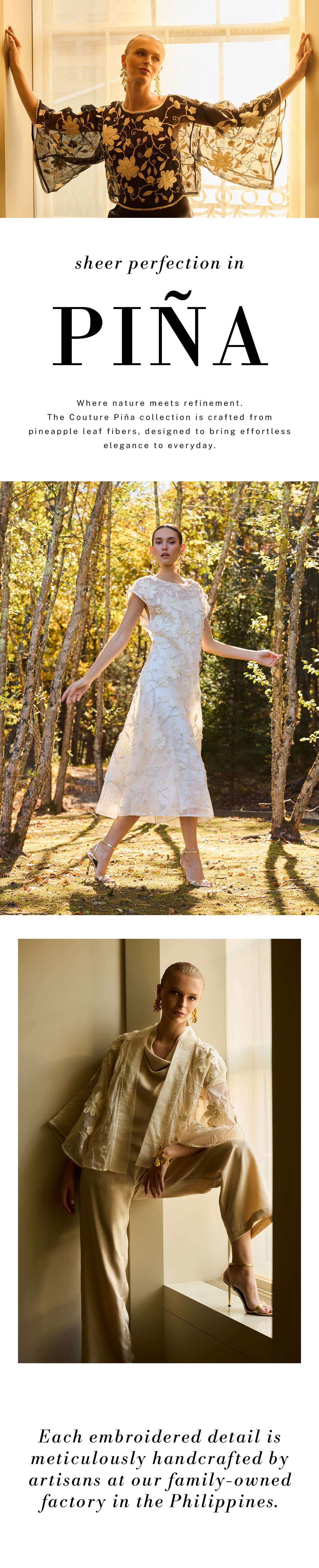 Couture handcrafted by our artisans.