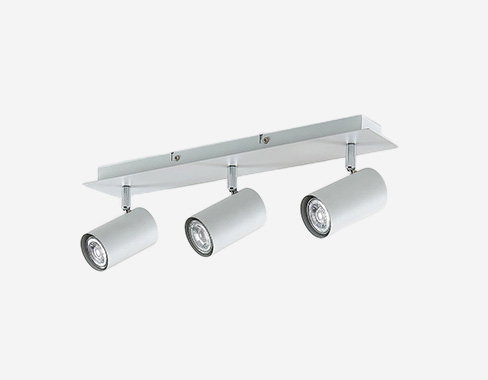 Downlight Joffrey de Lindby, 49 cm, blanco, 3 luces, GU10