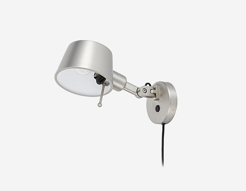 Aplique de pared Lucande Silka, 14 cm, níquel, flexible, enchufe