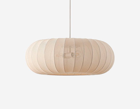 Lámpara colgante Lindby Helin, beige, Ø 70 cm, textil, 3 x E27