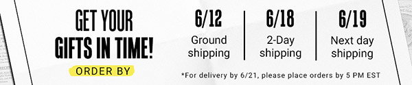 Get your gifts in time