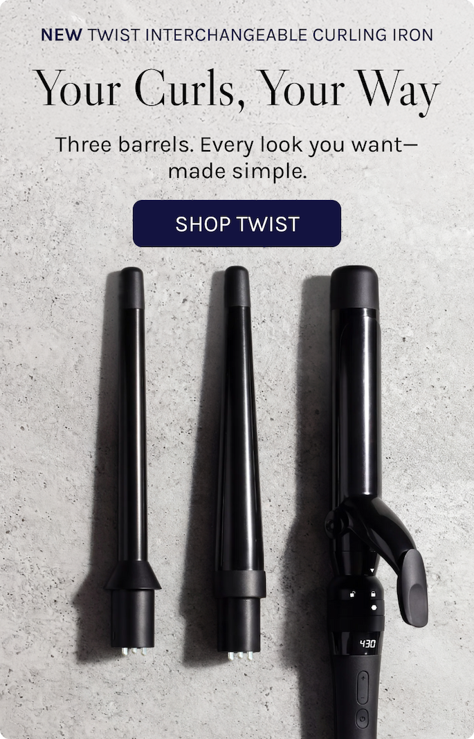 NEW Twist Interchangable Curling Iron. Your Curls, Your Way. Three barrels. Every look you want made simple
