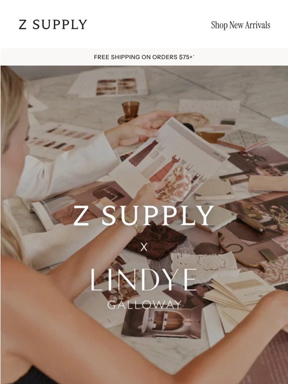 New From Z SUPPLY x Lindye Galloway