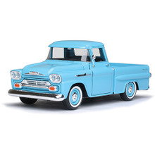 1958 Chevrolet Apache Fleetside Pickup - Light Blue 1:24 Scale Diecast Model by Motormax
