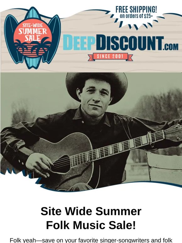 Strum & Save 🔵 Folk Music Site-Wide Summer Sale