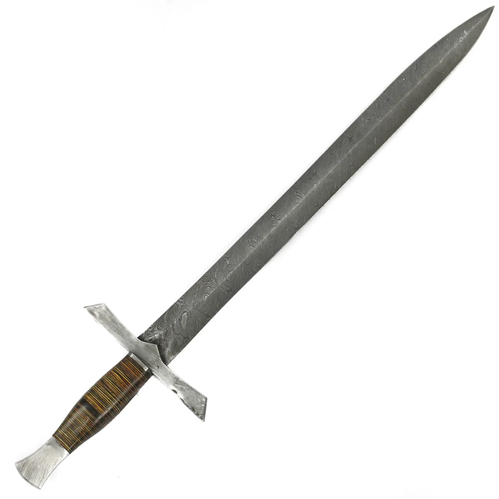 Image of Bastard Sword- High Carbon Damascus Steel - 29"