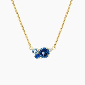 14K Yellow Gold Hydrangea Bouquet Pendant