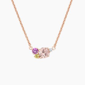 14K Rose Gold Dahlia Bouquet Pendant