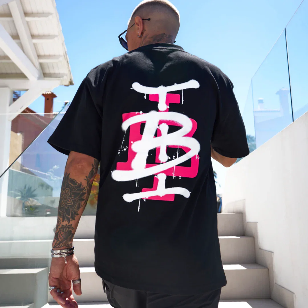 Image of Tonali T-Shirt - Black/Pink