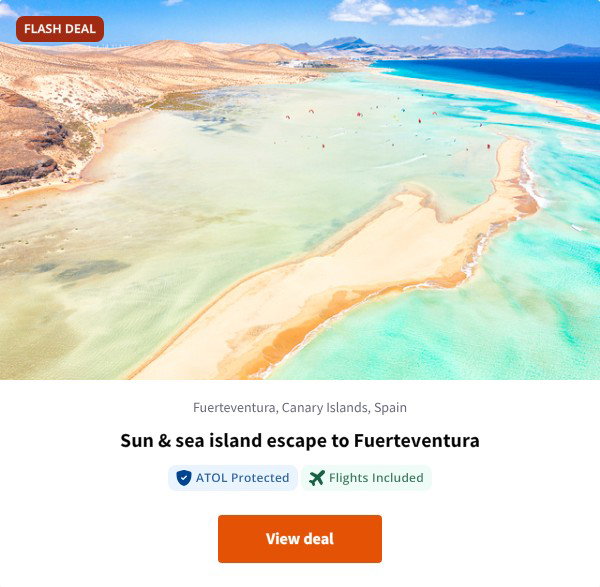 Sun & sea island escape to Fuerteventura