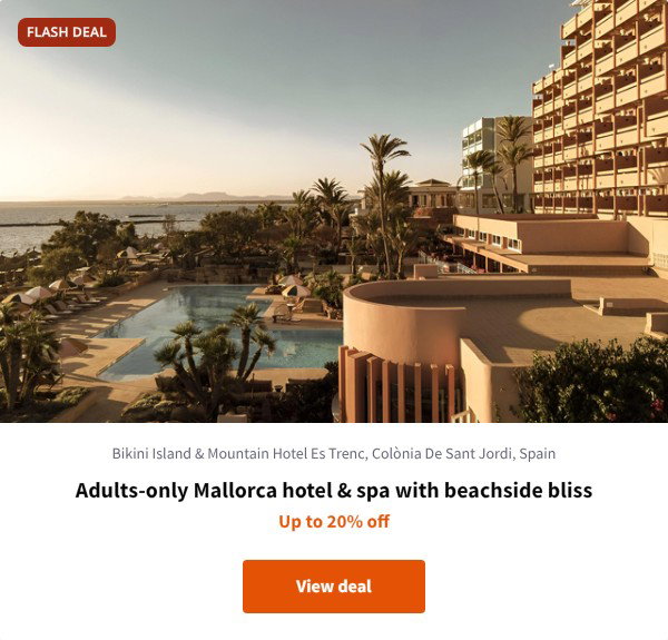Adults-only Mallorca hotel & spa with beachside bliss