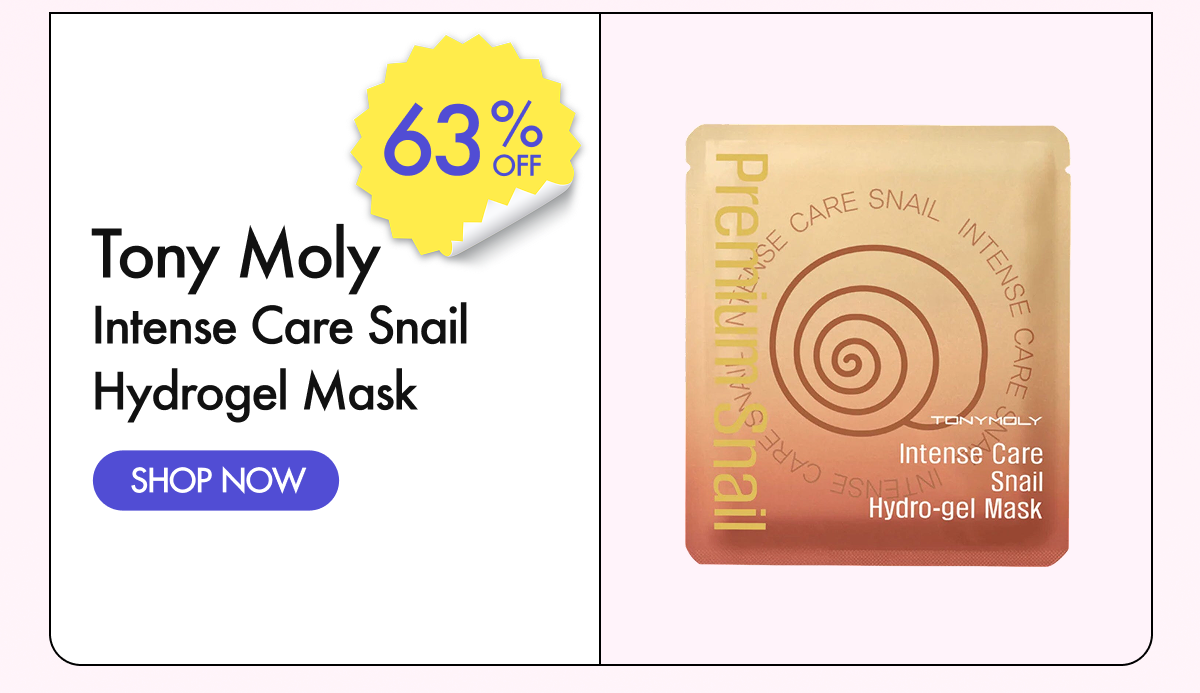 63% off Tony Moly Intense Care Snail Hydrogel Mask