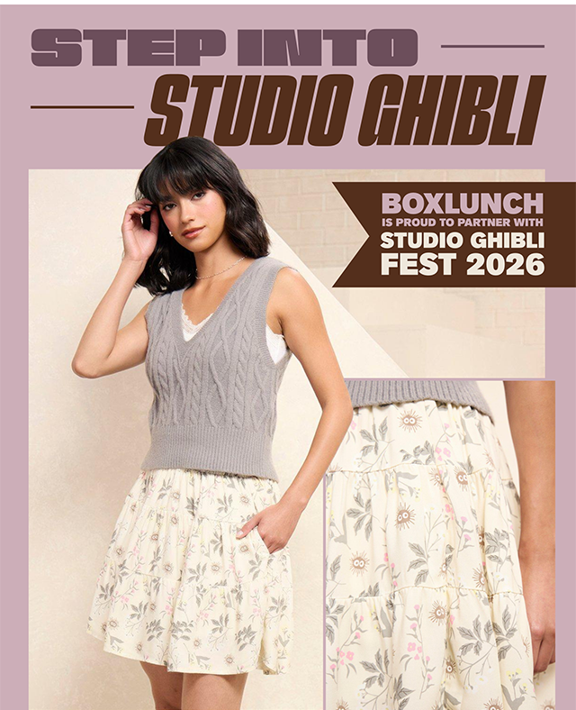 Step Into Studio Ghibli! BoxLunch is Proud to Partner with Studio Ghibli Fest 2026. Styles Exclusively at Boxlunch! Shop Now