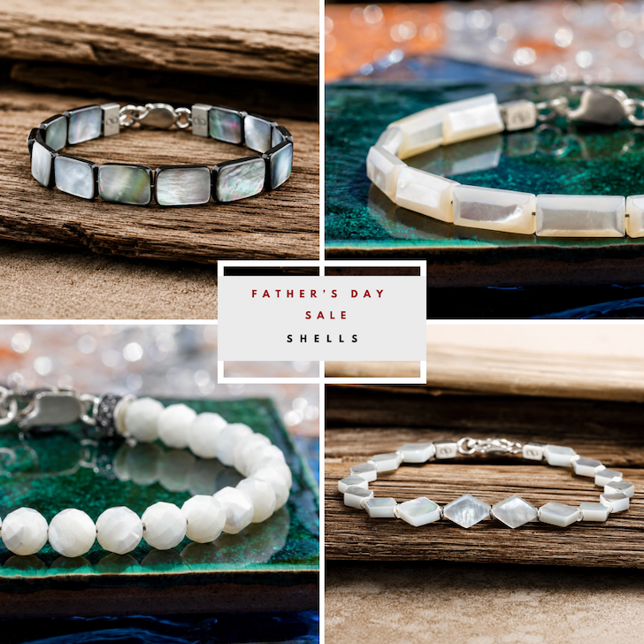 Aurum Brothers shell bracelets