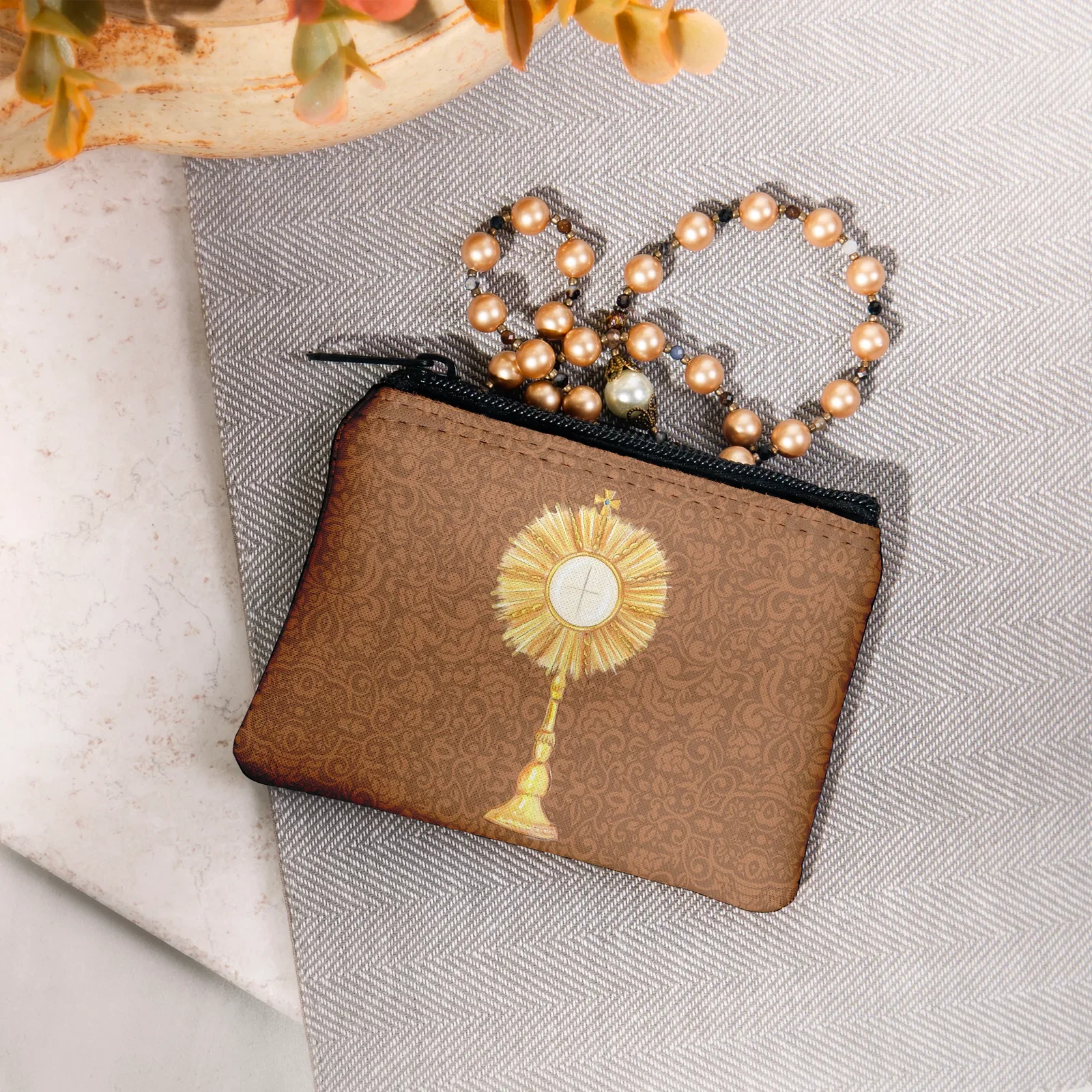 Personalized Adoration Rosary Pouch