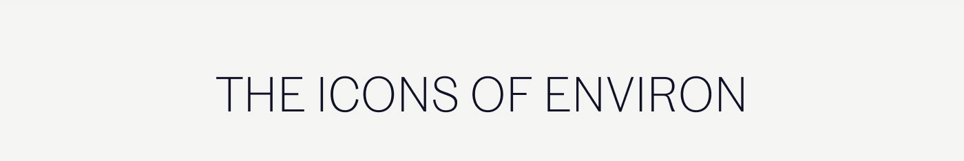 THE ICONS OF ENVIRON 
