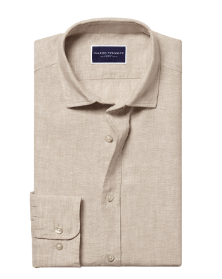 Pure Linen Shirt - Oatmeal