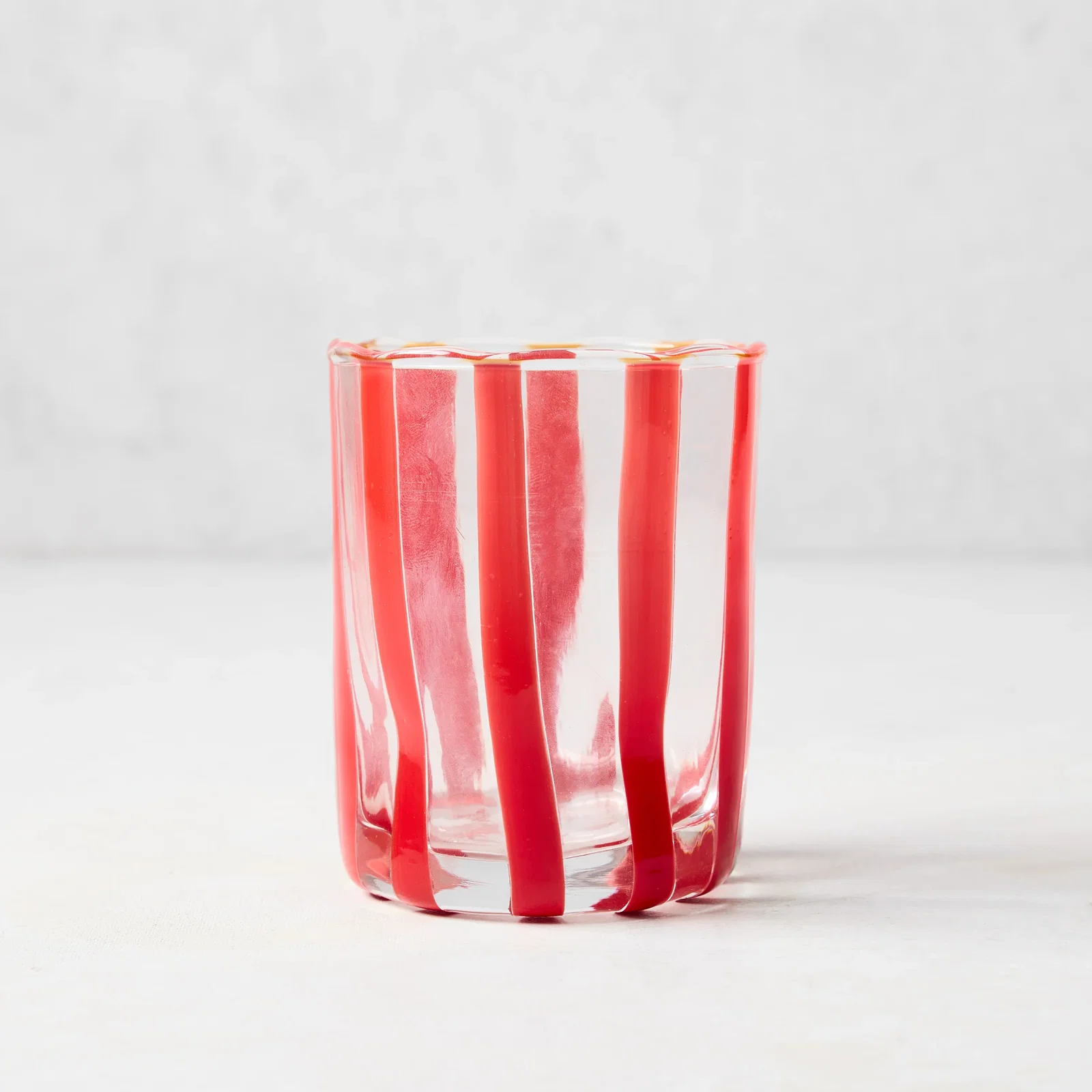 Image of Red Stripe Double Old Fashioned Glass