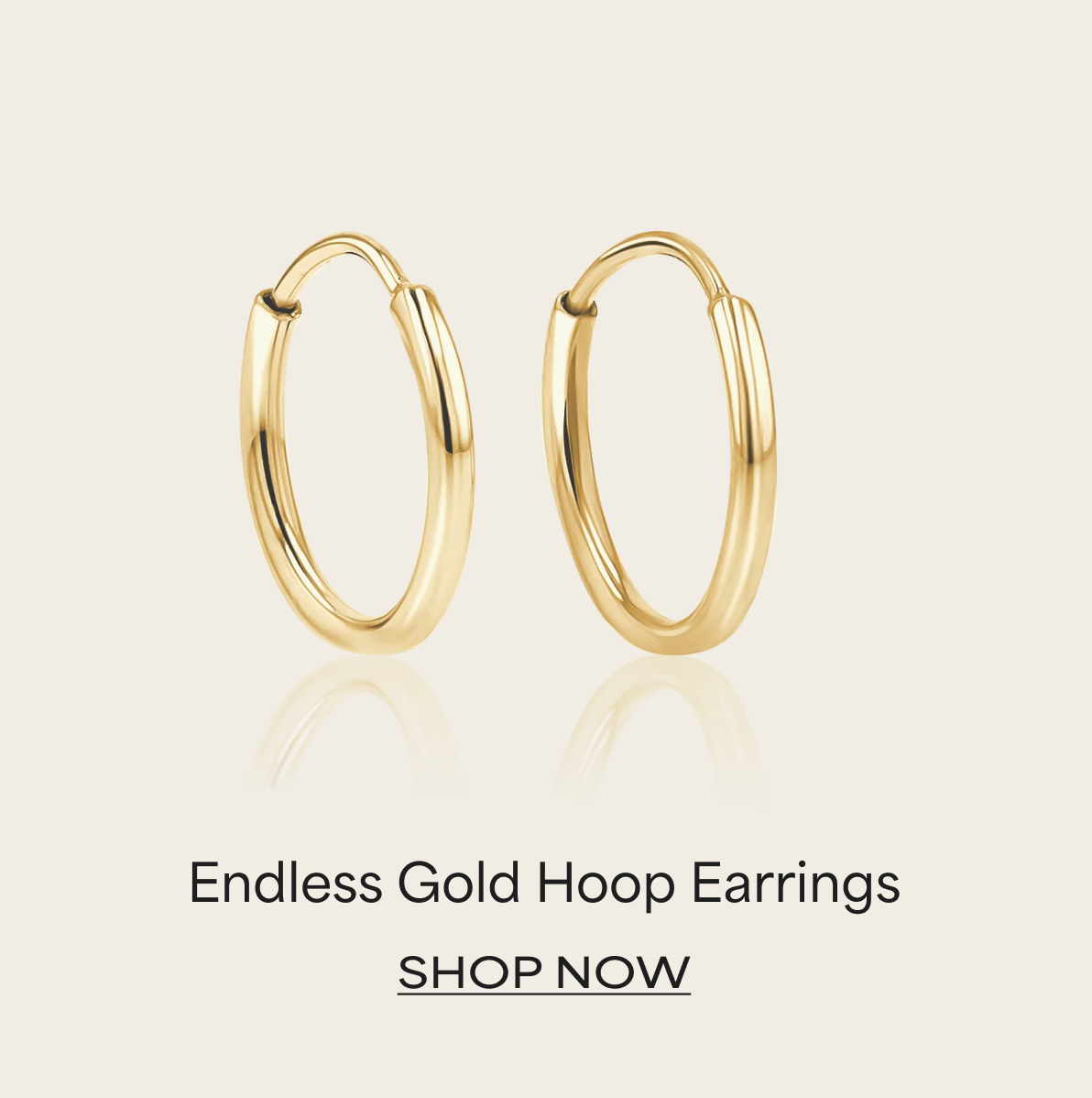 Endless Gold Hoop Earrings