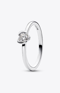 Pandora Talisman Sterling Silver Lab-grown Diamond Heart Ring