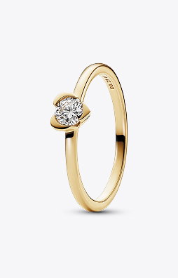 Pandora Talisman 14k Gold Lab-grown Diamond Heart Ring