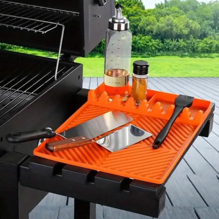 Image of Silicone Grill Mat with Side Shelf