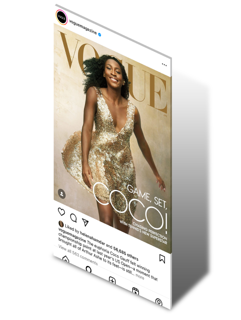 Vogue social content.