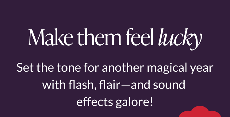 Birthday music and light-up cards that make their day feel lucky