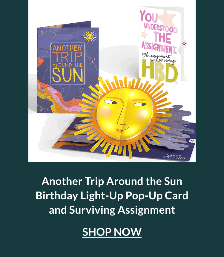 Another Trip Around the Sun birthday light-up card and sentiment set