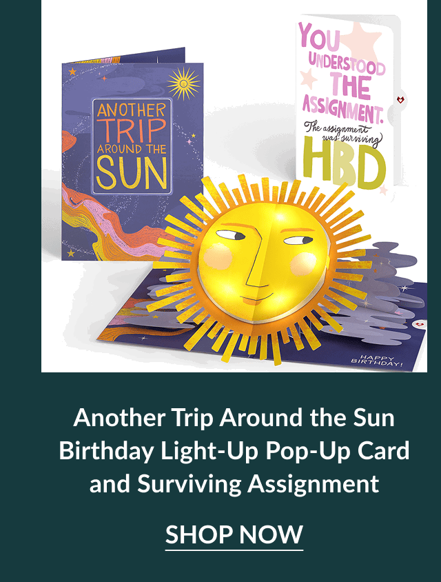 Another Trip Around the Sun birthday light-up card and sentiment set