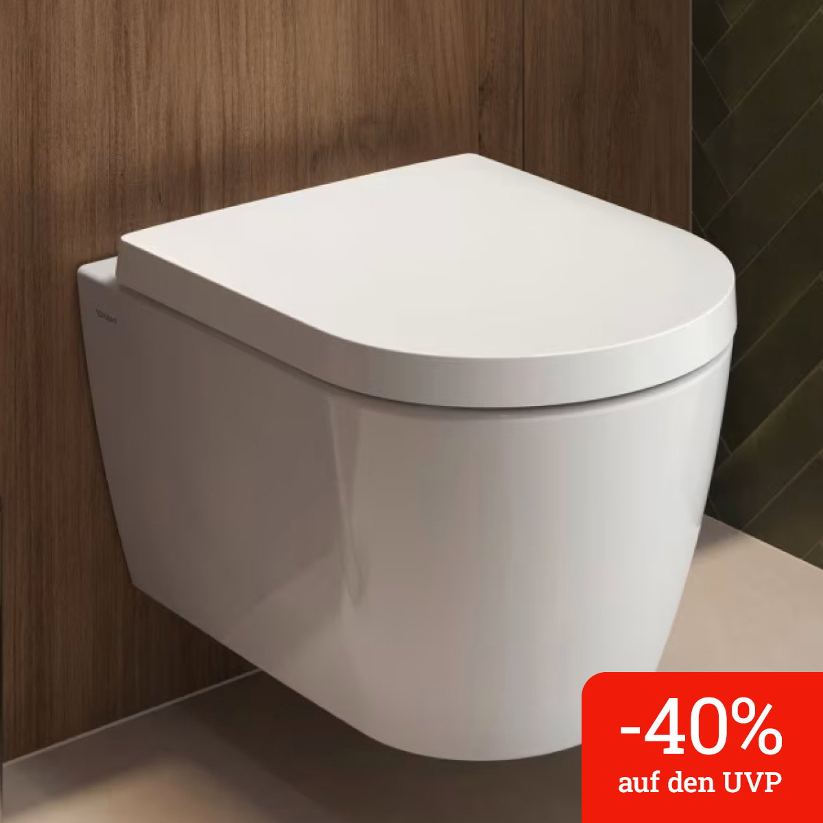 Duravit Joviva spülrandloses Wand-WC-Set mit Rotationsspülung