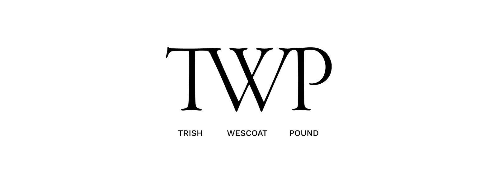 TWP — Trish Wescoat Pound Logo in black.