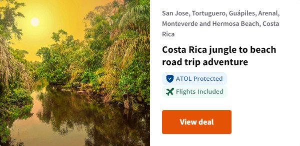 Costa Rica jungle to beach road trip adventure