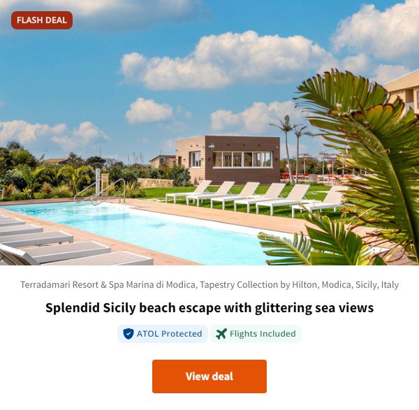 Splendid Sicily beach escape with glittering sea views