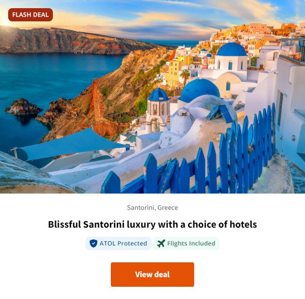 Blissful Santorini luxury with a choice of hotels