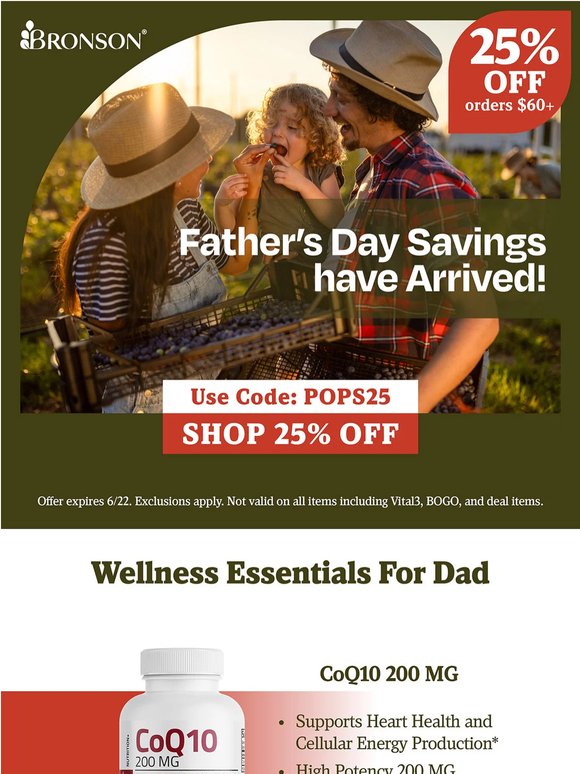 Father’s Day Savings Start NOW 😎 25% OFF Sitewide