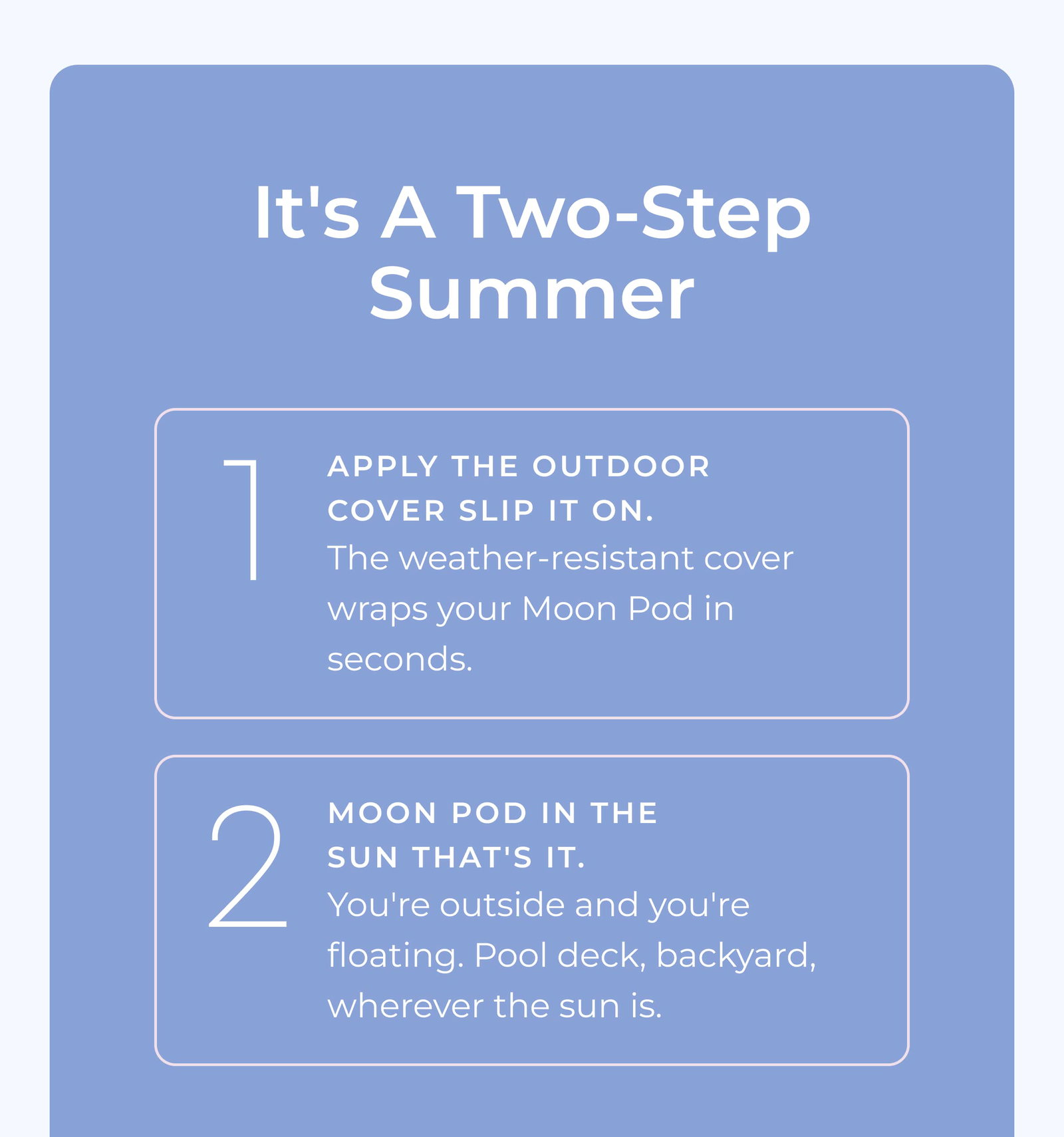 It's a two-step summer