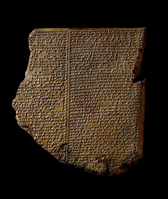 Cuneiform tablets outlining the epic of Gilgamesh. 